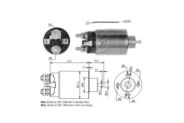 Interruptor magnético, estárter ZM2699 ERA