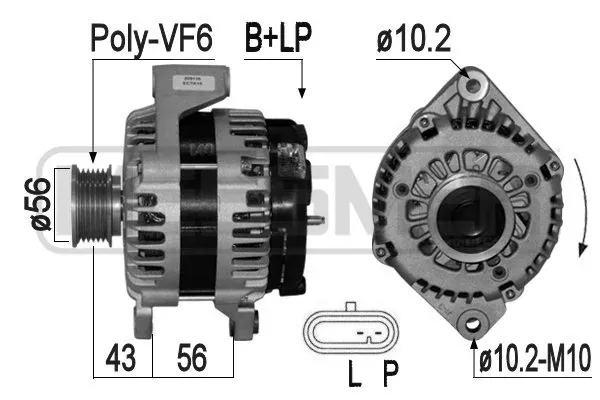 Alternador 209135 ERA