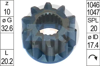 Piñón de arranque ERA ZN12812