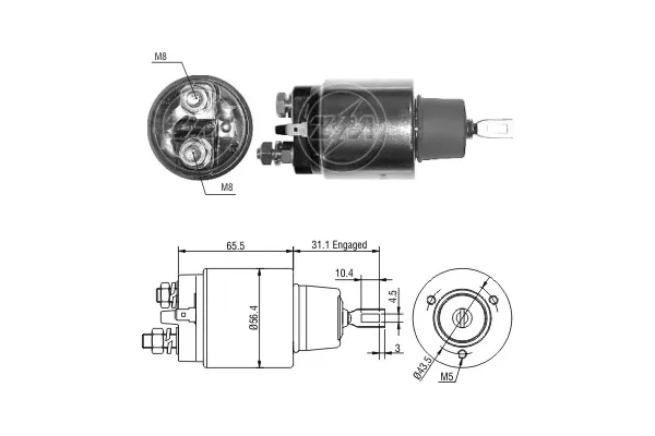 Solenoide de arranque ZM975 ERA