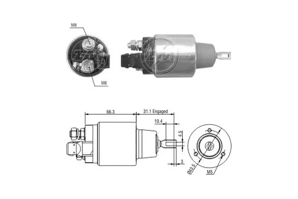 Solenoide de arranque ZM3972 ERA