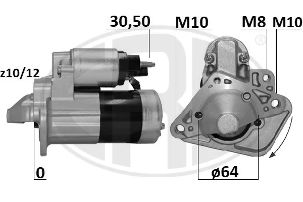 Motor de arranque 220396A ERA