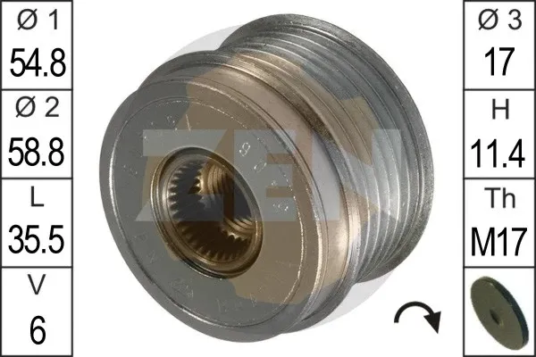 Polea alternador ZN5406 ERA