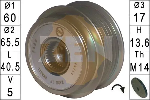 Polea alternador ZN5588 ERA