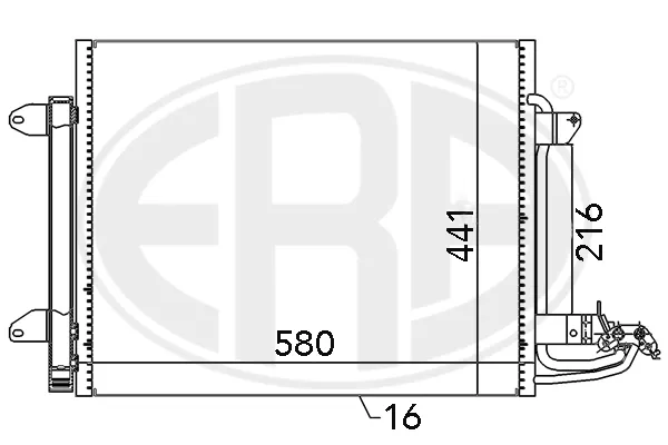Condensador aire acondicionado 667054 ERA