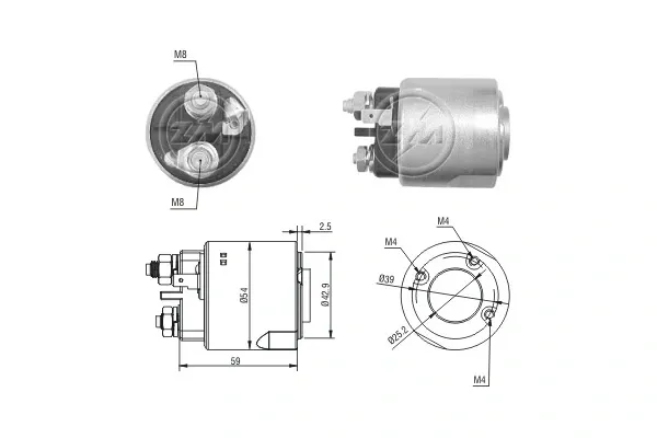Solenoide de arranque ZM4495 ERA