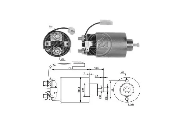 Solenoide de arranque ZM696 ERA