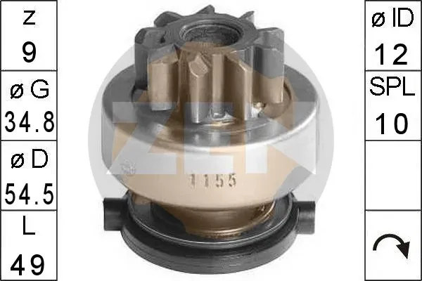 Bendix, motor de arranque Toyota Corolla E12