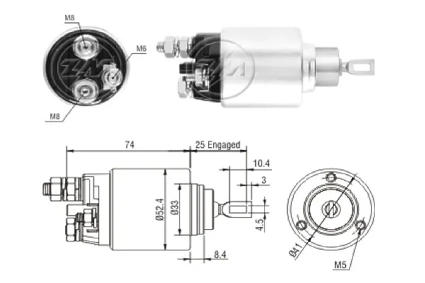 Solenoide de arranque ZM2381 ERA