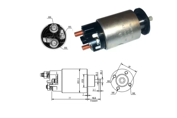 Solenoide de arranque ZM3993 ERA