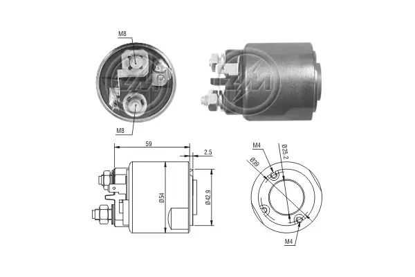 Solenoide de arranque ZM2491 ERA