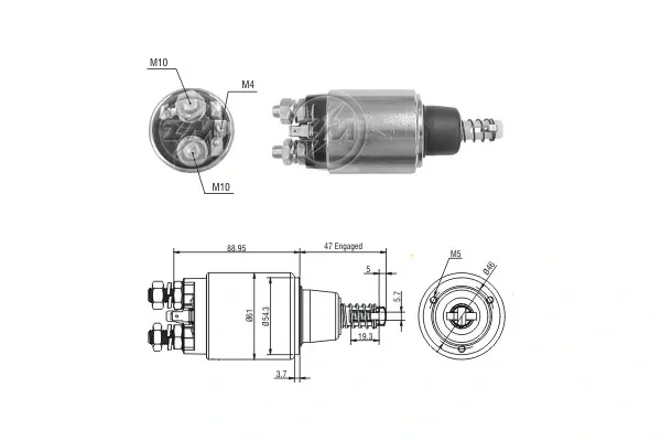 Solenoide de arranque ZM6640 ERA