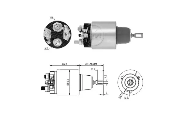 Solenoide de arranque ZM2475 ERA