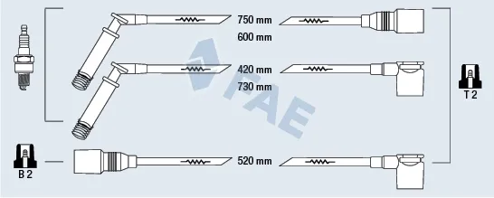 Cables de bujías 83800 FAE