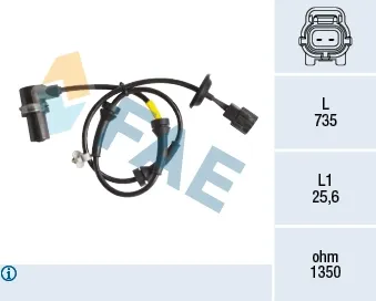 Sensor ABS delantero derecho 78163 FAE