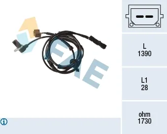 Sensor ABS trasero izquierdo 78171 FAE