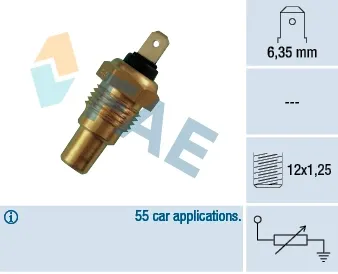 Sensor de temperatura del líquido refrigerante FAE 31580