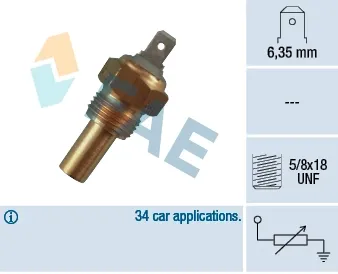 Sensor de temperatura del líquido refrigerante FAE 31360
