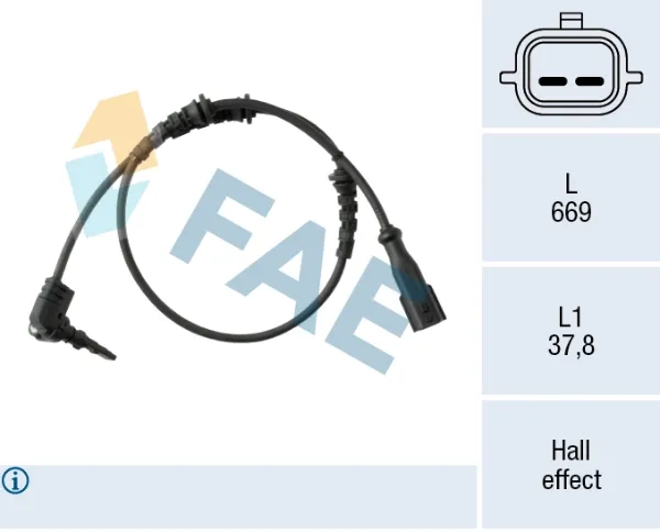 Sensor ABS 78674 FAE