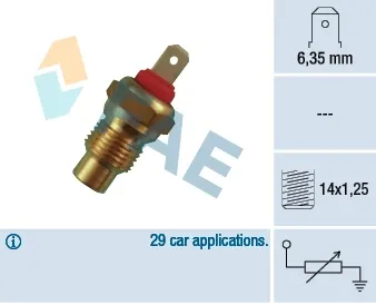 Sensor de temperatura del líquido refrigerante FAE 31590