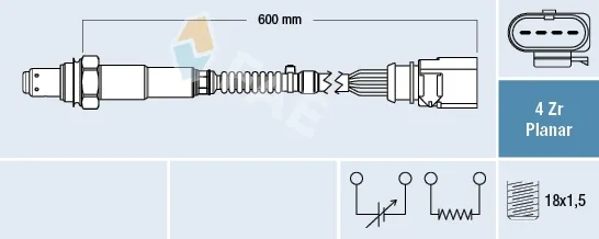 Sonda lambda de oxígeno posterior al catalizador 77704 FAE