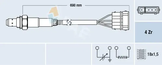 Sensor de oxígeno previo al catalizador 77128 FAE