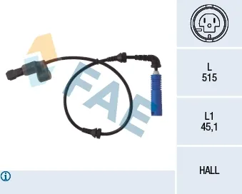 Sensor ABS delantero derecho 78033 FAE