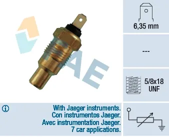 Sensor de temperatura del líquido refrigerante FAE 31400
