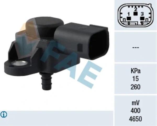 15074 FAE sensor de presion de carga (inyeccion de aire turbina)