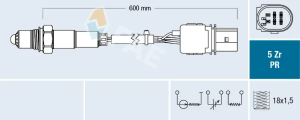 Sensor de oxígeno previo al catalizador 75030 FAE