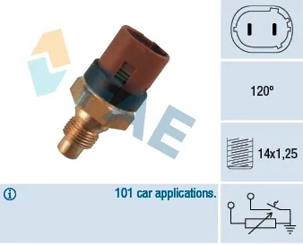 Sensor de temperatura del líquido refrigerante FAE 34100