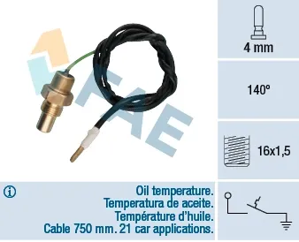 Sensor de temperatura de aceite del motor FAE 35230