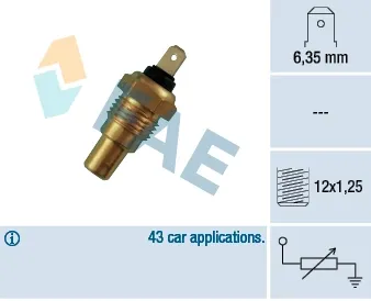 Sensor de temperatura del líquido refrigerante FAE 31650