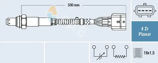 Sonda lambda de oxígeno posterior al catalizador 77493 FAE