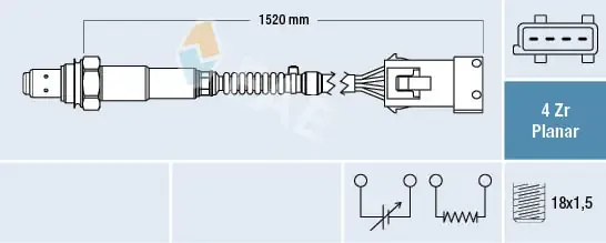 Sonda lambda de oxígeno posterior al catalizador 77242 FAE