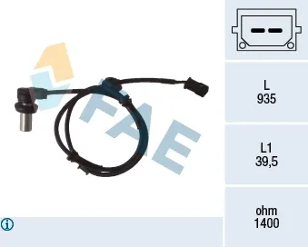 Sensor ABS trasero FAE 78071