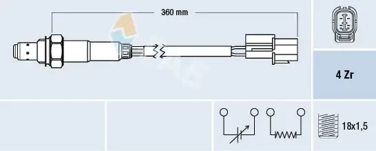 Sensor de oxígeno previo al catalizador 77375 FAE