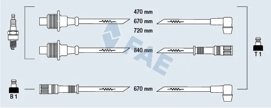 Cables de bujías 83320 FAE