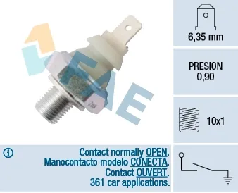 Sensor de presión de aceite 12930 FAE