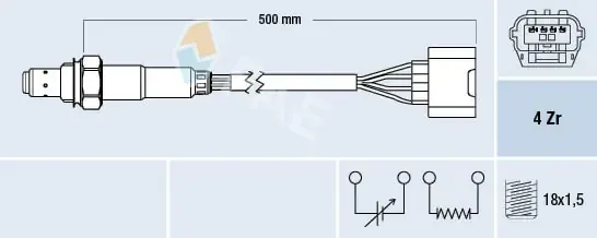 Sonda lambda de oxígeno posterior al catalizador 77583 FAE