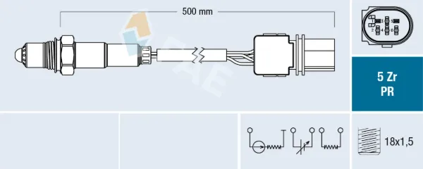 Sensor de oxígeno previo al catalizador 75110 FAE