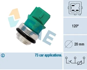 Sensor de temperatura del líquido refrigerante FAE 34350