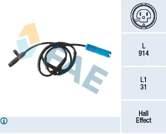 Sensor ABS trasero 78293 FAE