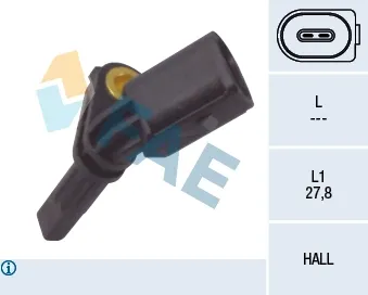 Sensor ABS delantero derecho 78064 FAE
