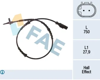 78265 FAE Sensor ABS trasero