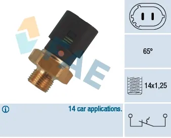 Sensor de temperatura del líquido refrigerante FAE 35700