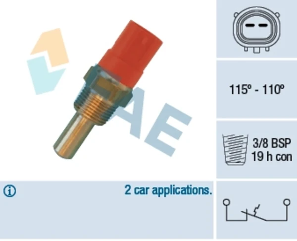 Sensor, temperatura del refrigerante (encendido el ventilador del radiador) Mitsubishi Pajero II Canvas Top (V2W, V4W)