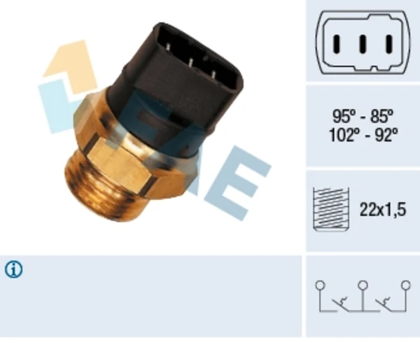 Sensor, temperatura del refrigerante (encendido el ventilador del radiador) Audi A6 C4 (4A2)