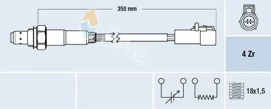 Sonda lambda de oxígeno posterior al catalizador 77264 FAE