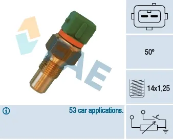Sensor de temperatura del líquido refrigerante FAE 34400